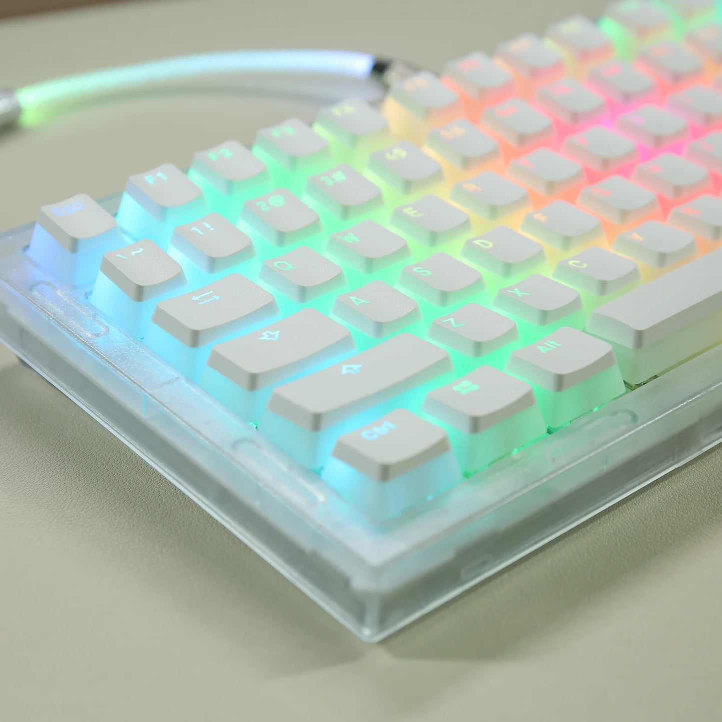 YUNZII Pudding (White) Cherry Profile Keycaps