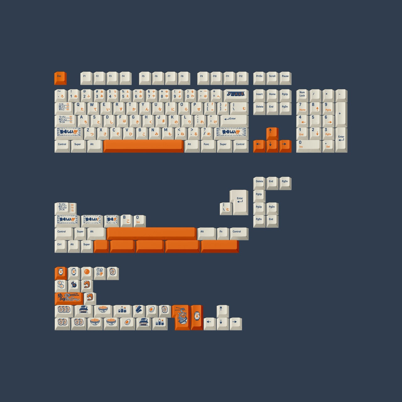 FBB Ramen Cherry Profile Keycaps
