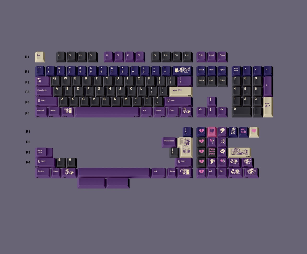 FBB Boss Cherry Profile Keycaps