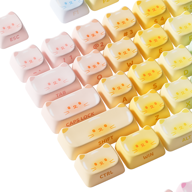 AKKO Colorful Cats MAO Profile Keycaps