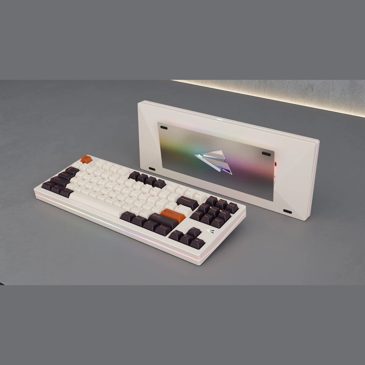 Wuque Studios Paper80 E-Milk Tea Case, AFP Silver, Wired 1.6mm Non-Flex Cut PCB, Alu Plate - Barebones