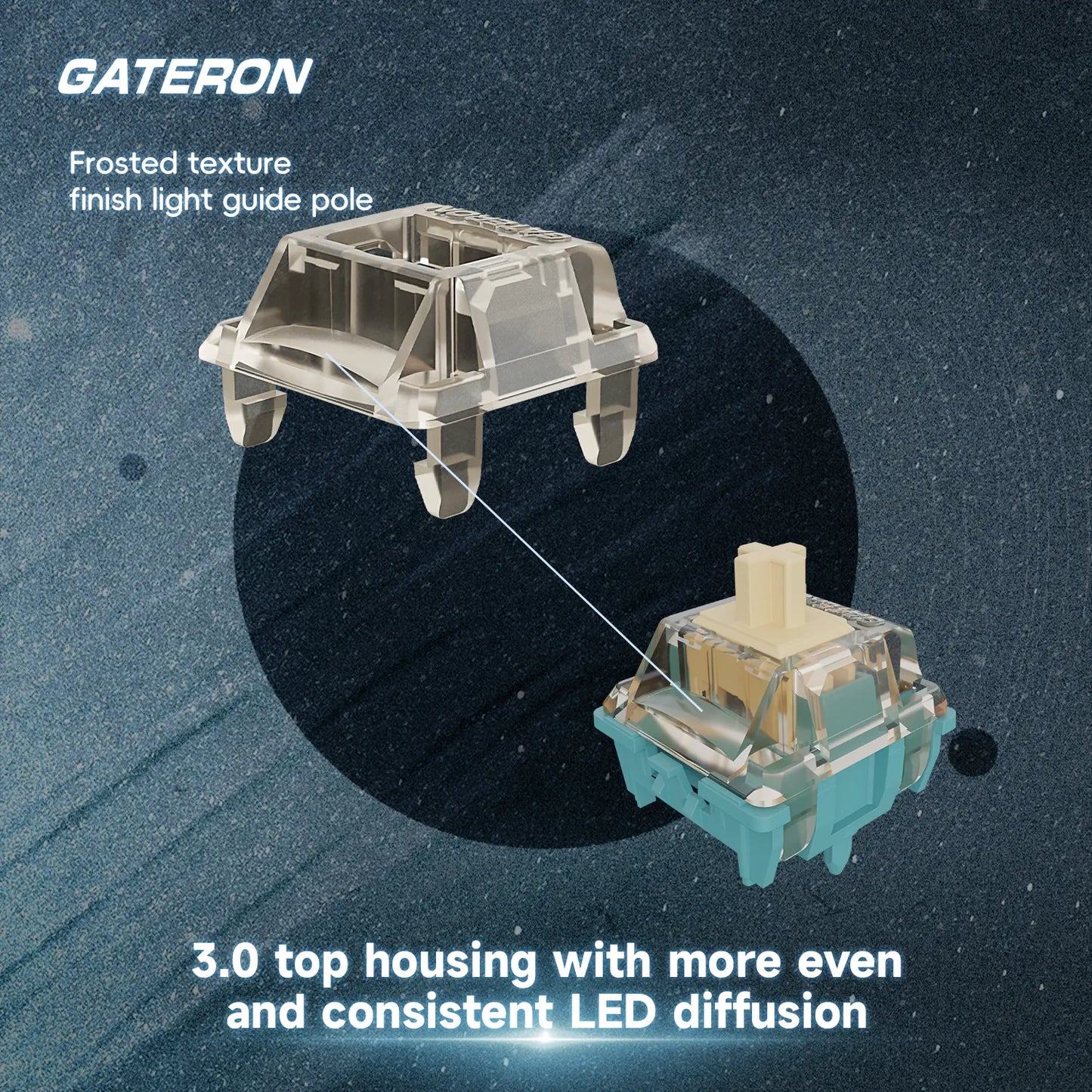GATERON Lunar Probe Dual-Rail Linear Switch