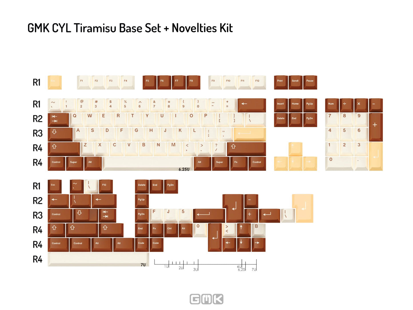 GMK Tiramisu Cherry Profile Keycaps