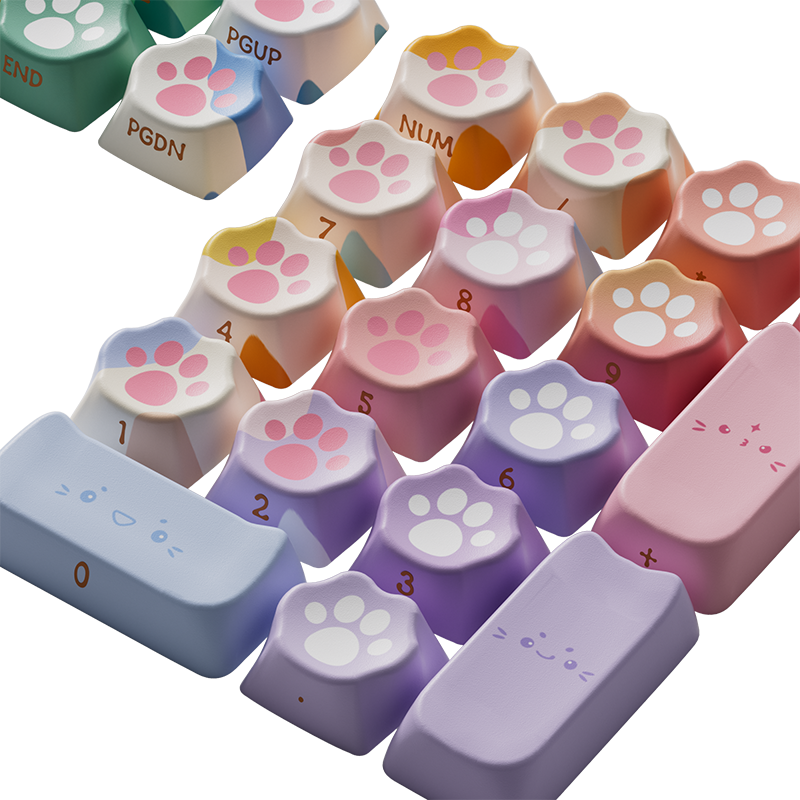 Akko Kitty Paws MOA Profile Keycaps