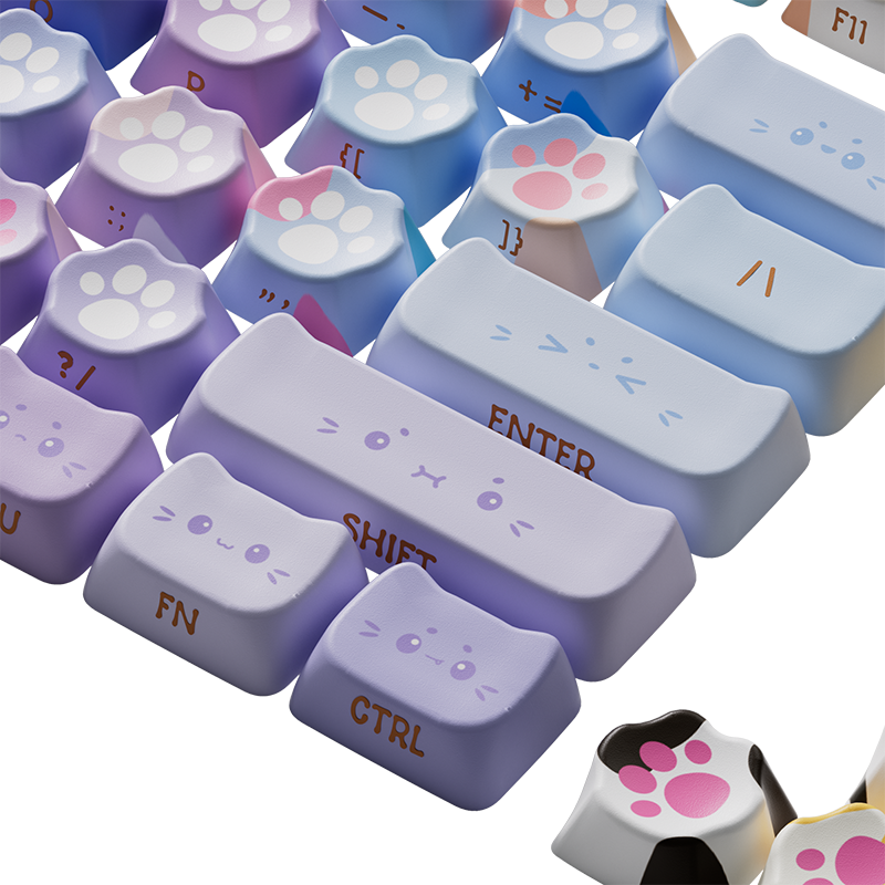 Akko Kitty Paws MOA Profile Keycaps