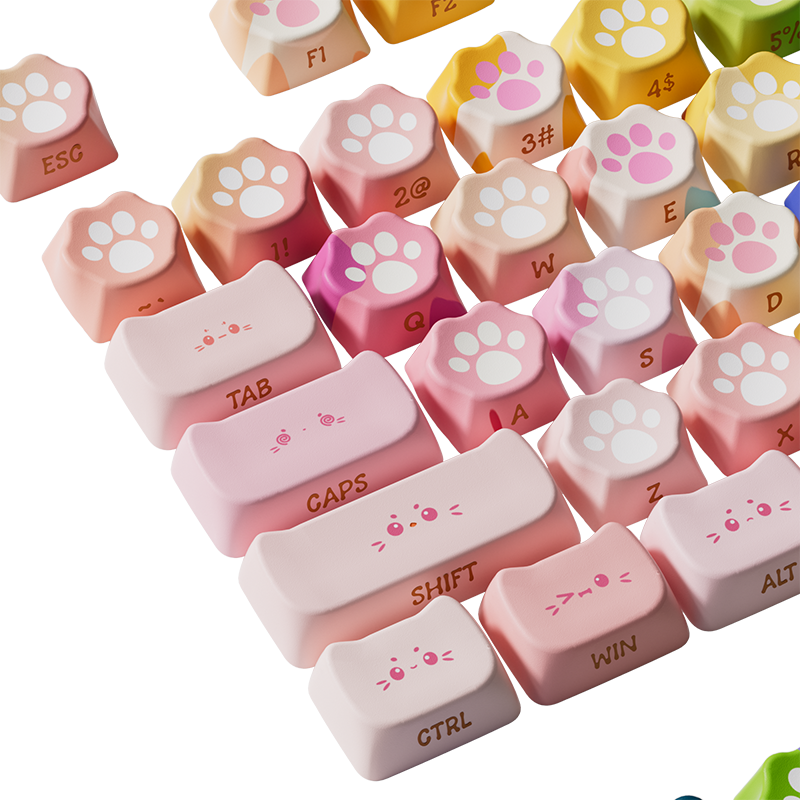 Akko Kitty Paws MOA Profile Keycaps