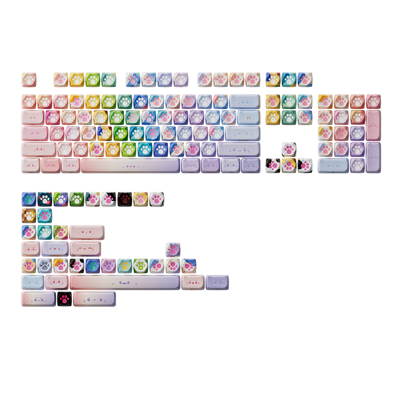 Akko Kitty Paws MOA Profile Keycaps