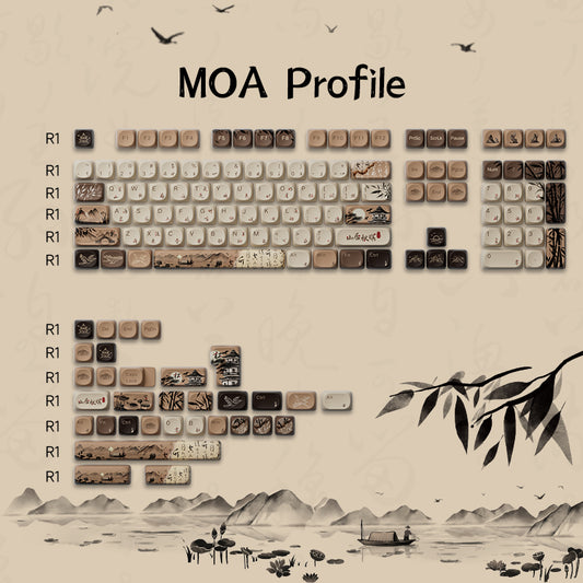 Akko Mountain Seclusion Keycaps (140-key)