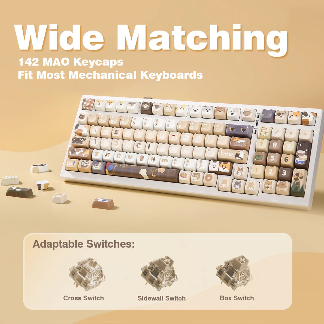 YUNZII Pawcap MAO Profile Keycaps