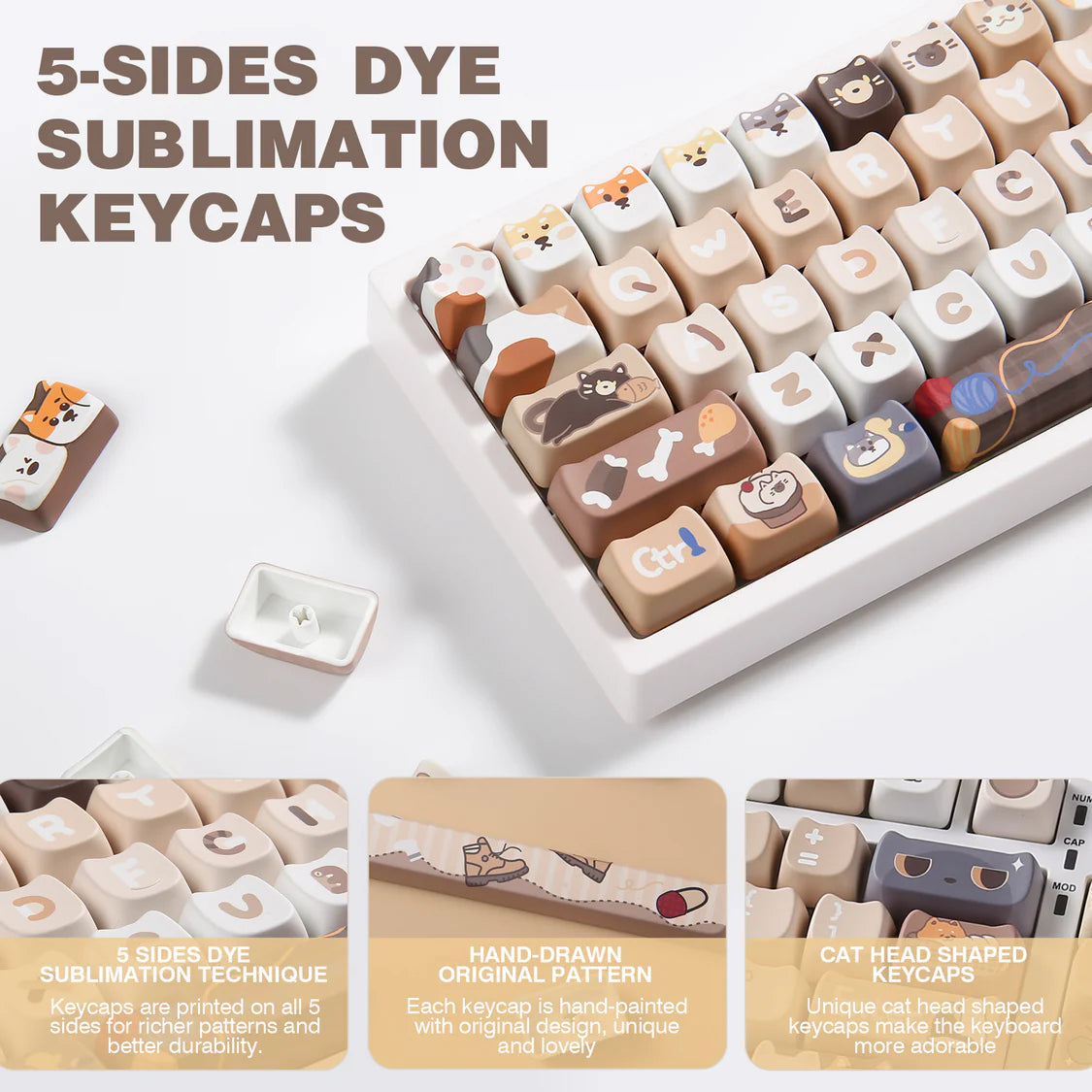 YUNZII Pawcap MAO Profile Keycaps