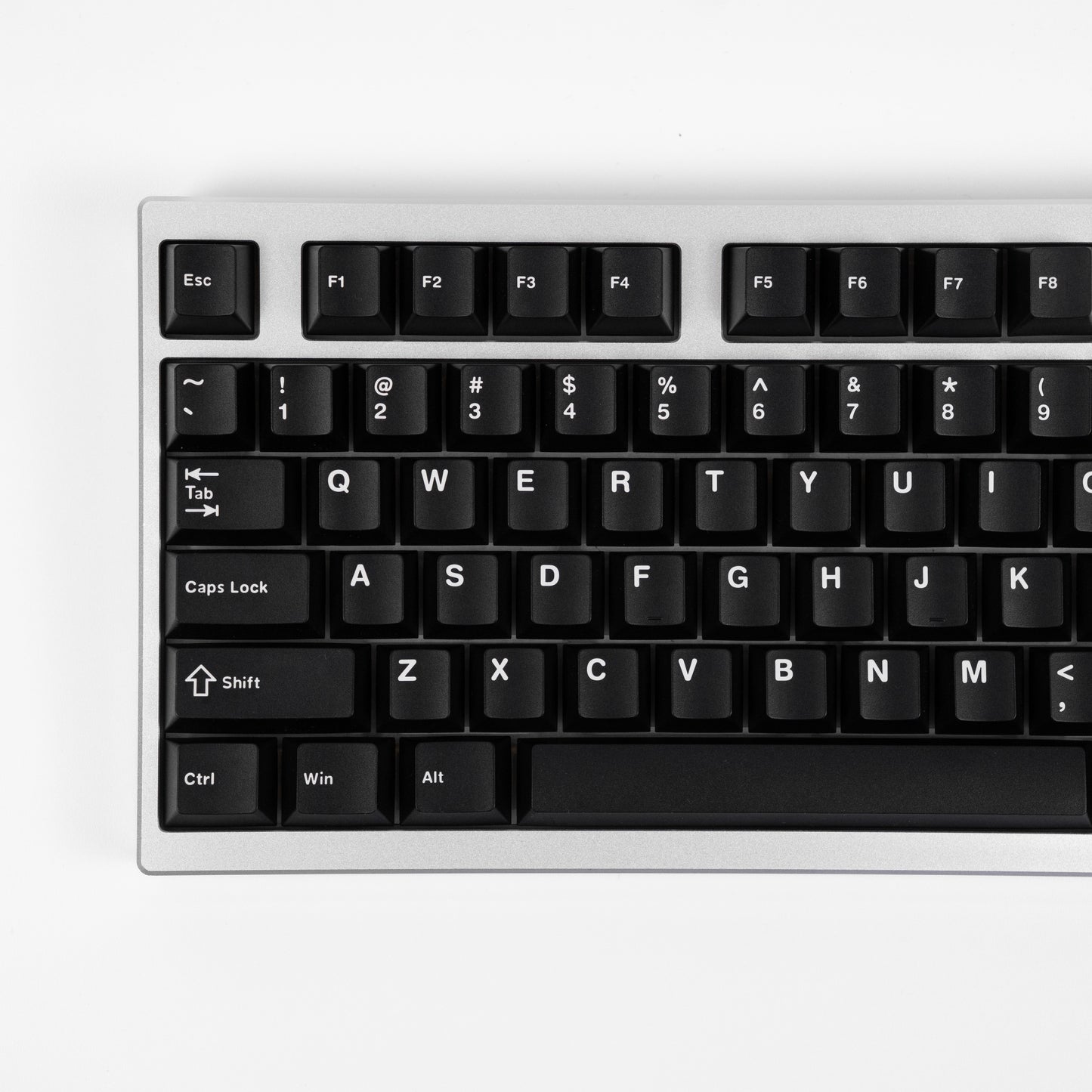 Wuque Studios White on Black Cherry Profile Keycaps