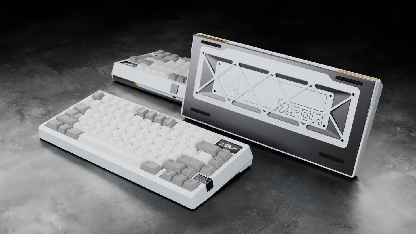 Meletrix ZOOM 75 TIGA E-White, 1.2mm Flex Cut, PC Plate, Cork Edition