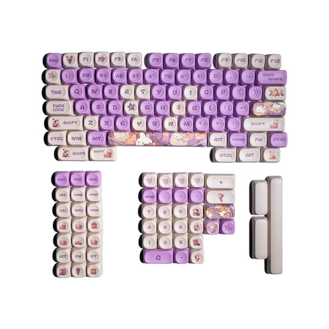 Purple Rabbit Realm Keycap Set