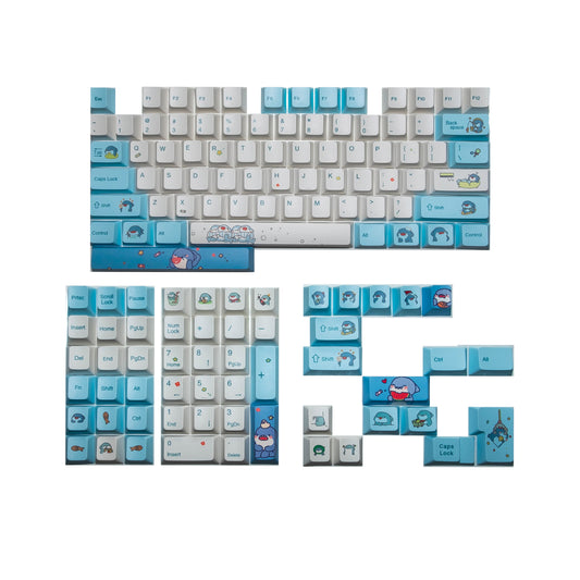 Adorable Azure Shark Keycaps