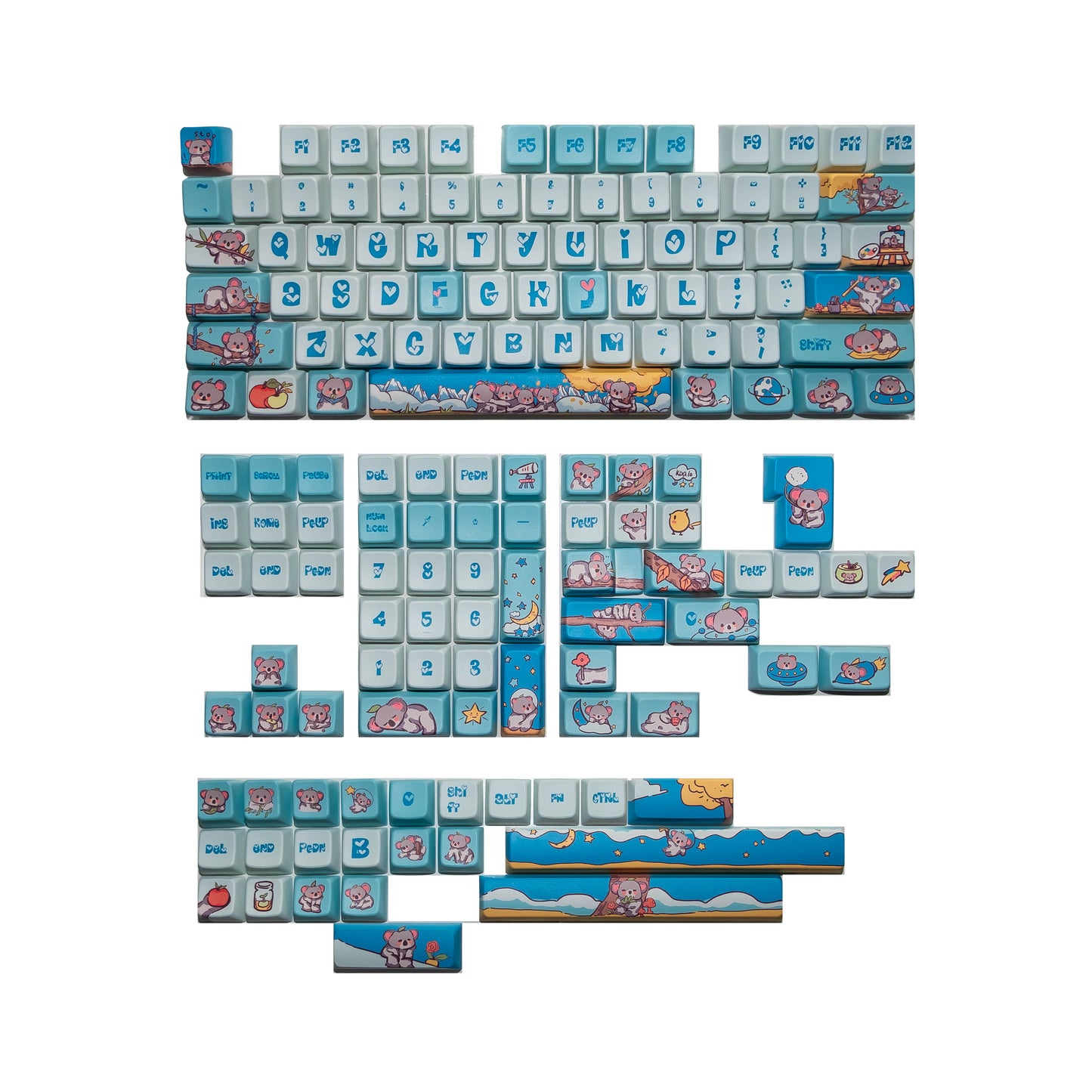 Koala Blue Bliss Keycaps