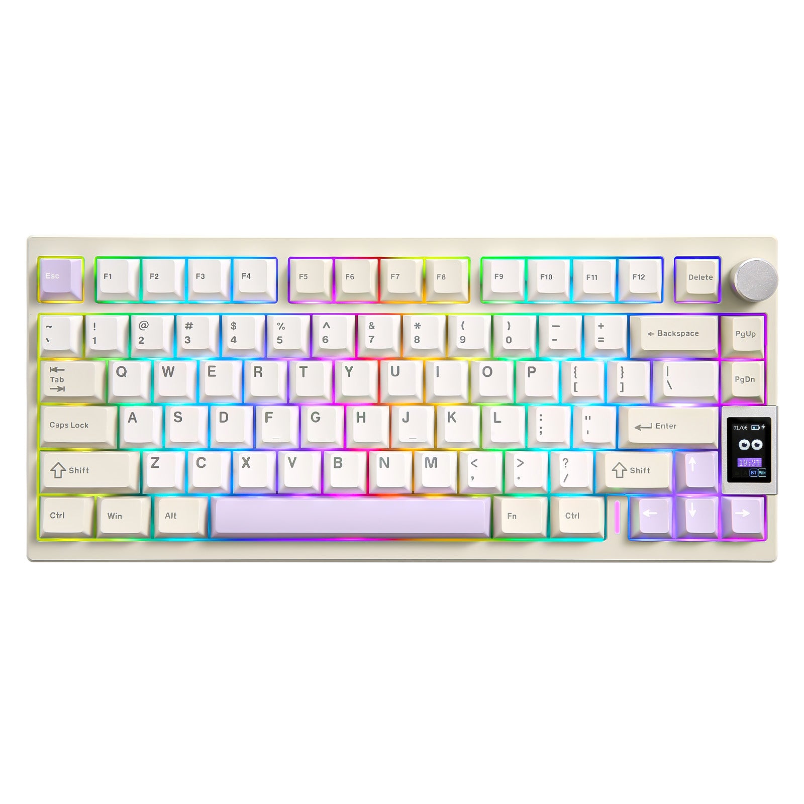 YUNZII AL80 QMK/VIA Aluminum LCD Mechanical Keyboard - Prebuilt
