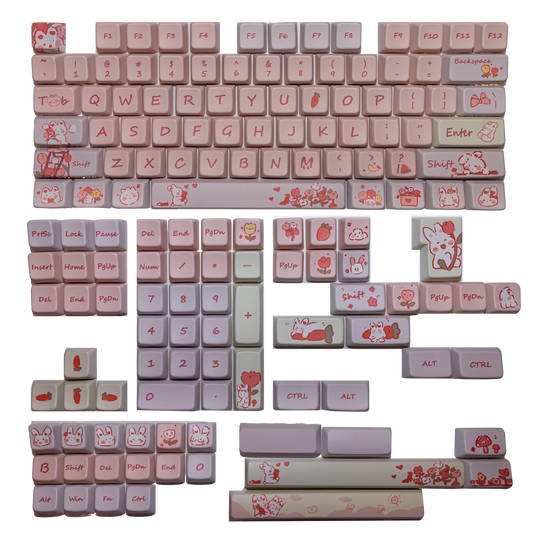 Pink Rabbit Keycap Set