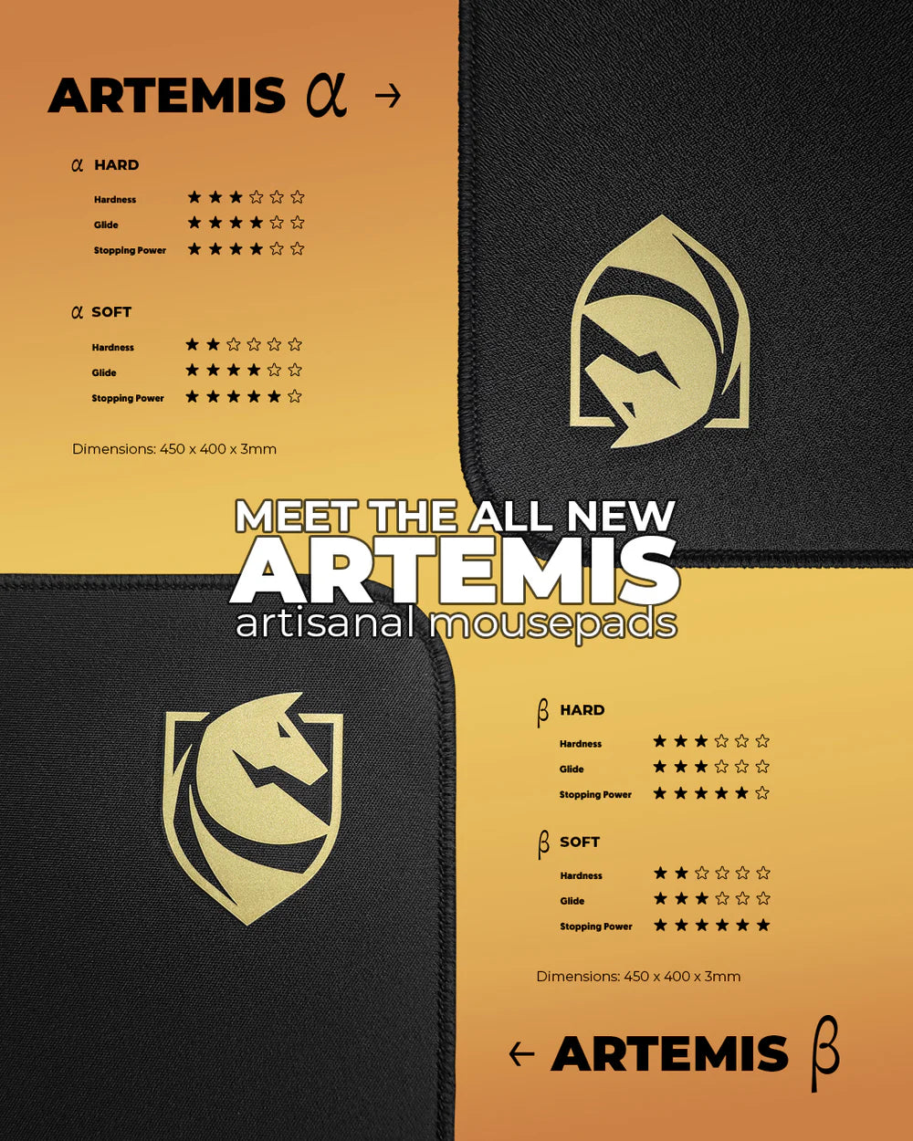 Steed Artemis Control Mousepad XL - Deskmat