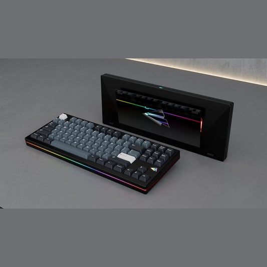 Paper80 Black Case, PVD Mirror Gunmetal Grey, Wired 1.6mm Non-Flex Cut PCB, Alu Plate