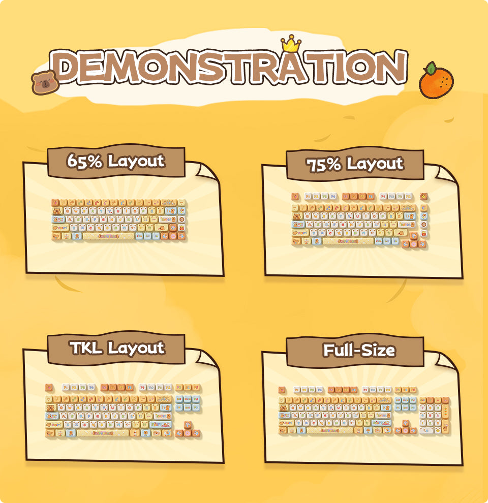Akko Capybara MOA Profile Keycaps (142)