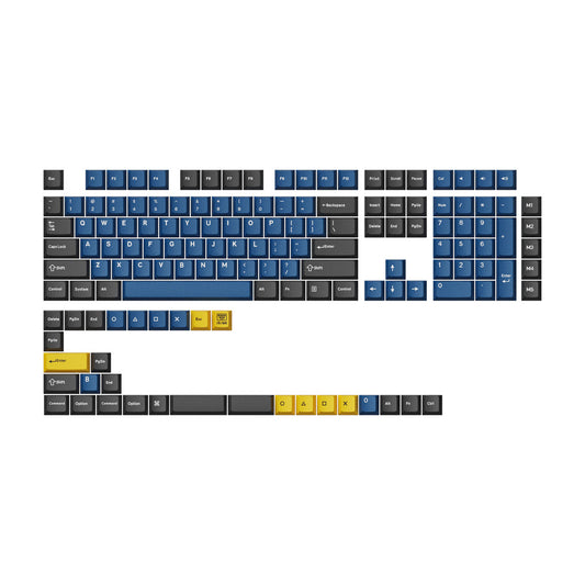 Keychron Cherry Profile Double-Shot PBT Full Set Keycaps (143 Keys) - Dolch Red, Gray White Mint, Blue Black Yellow