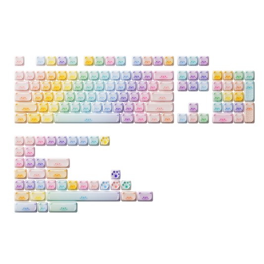 Colorful Cats Keycap set