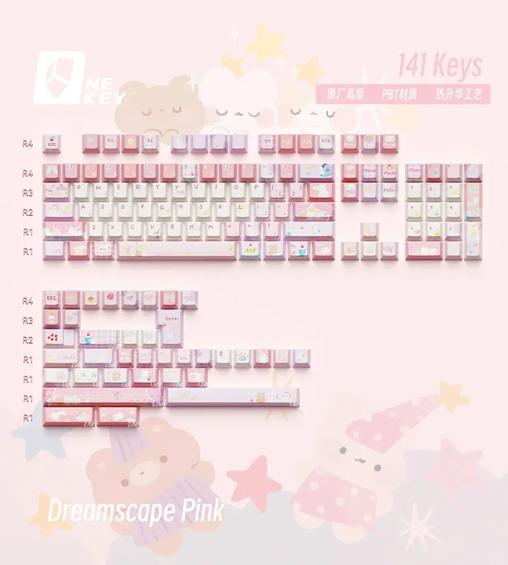 Soulcat Pink Dreams Keycaps