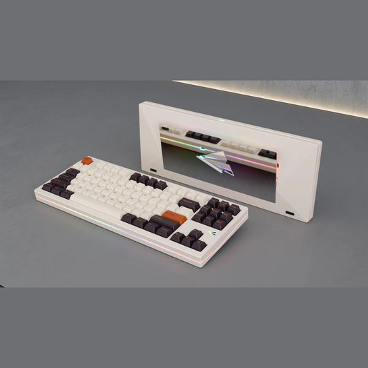 Paper80 E-Milk Tea Blue Case, PVD Mirror Silver, Wired 1.6mm Non-Flex Cut PCB, Alu Plate