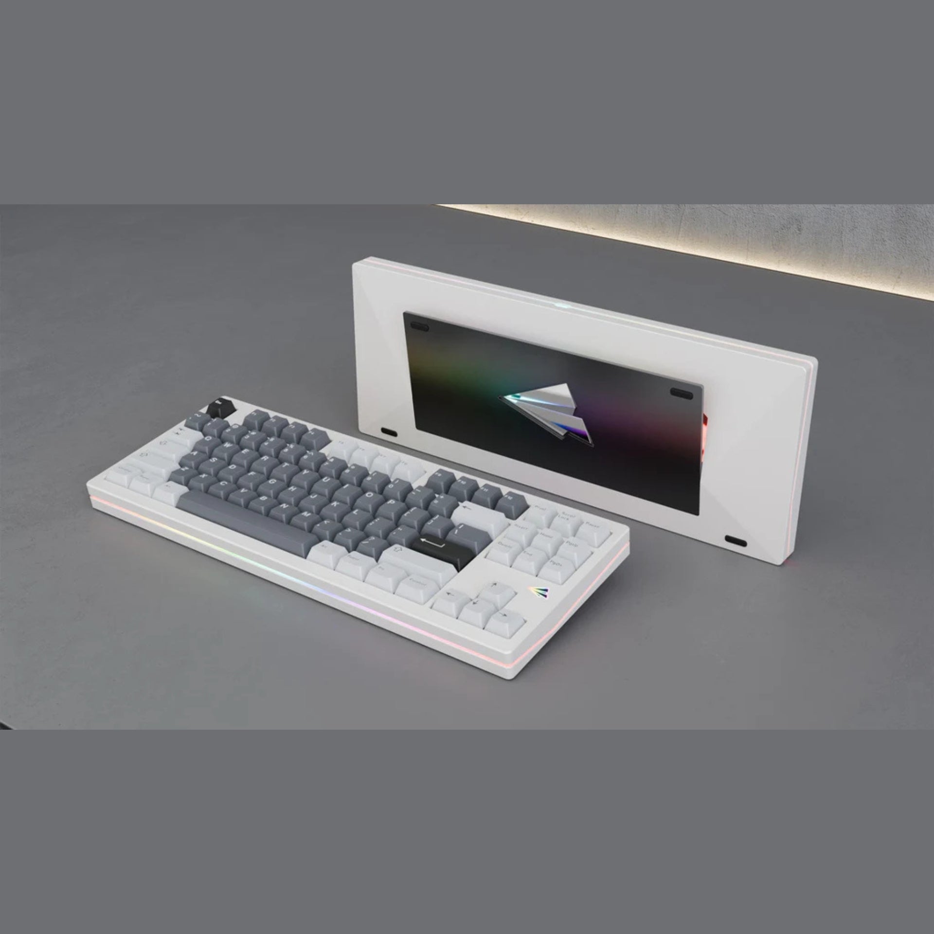 Wuque Studios Paper80 E-White Case, AFP Gunmetal Grey, Wired 1.6mm Non-Flex Cut PCB, Alu Plate - Barebones