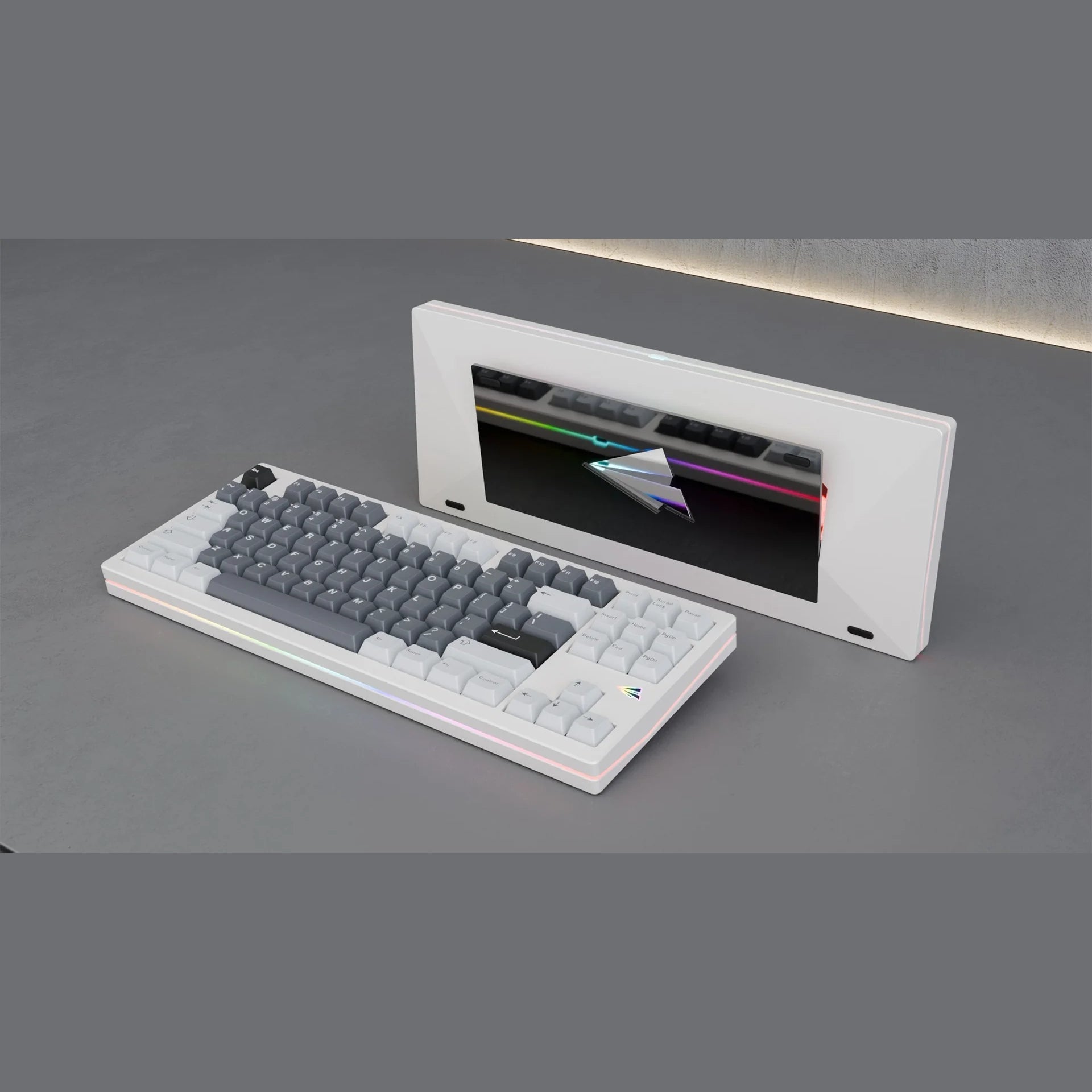 Wuque Studios Paper80 E-White Case, PVD Mirror Gunmetal Grey, Wired 1.6mm Non-Flex Cut PCB, Alu Plate - Barebones