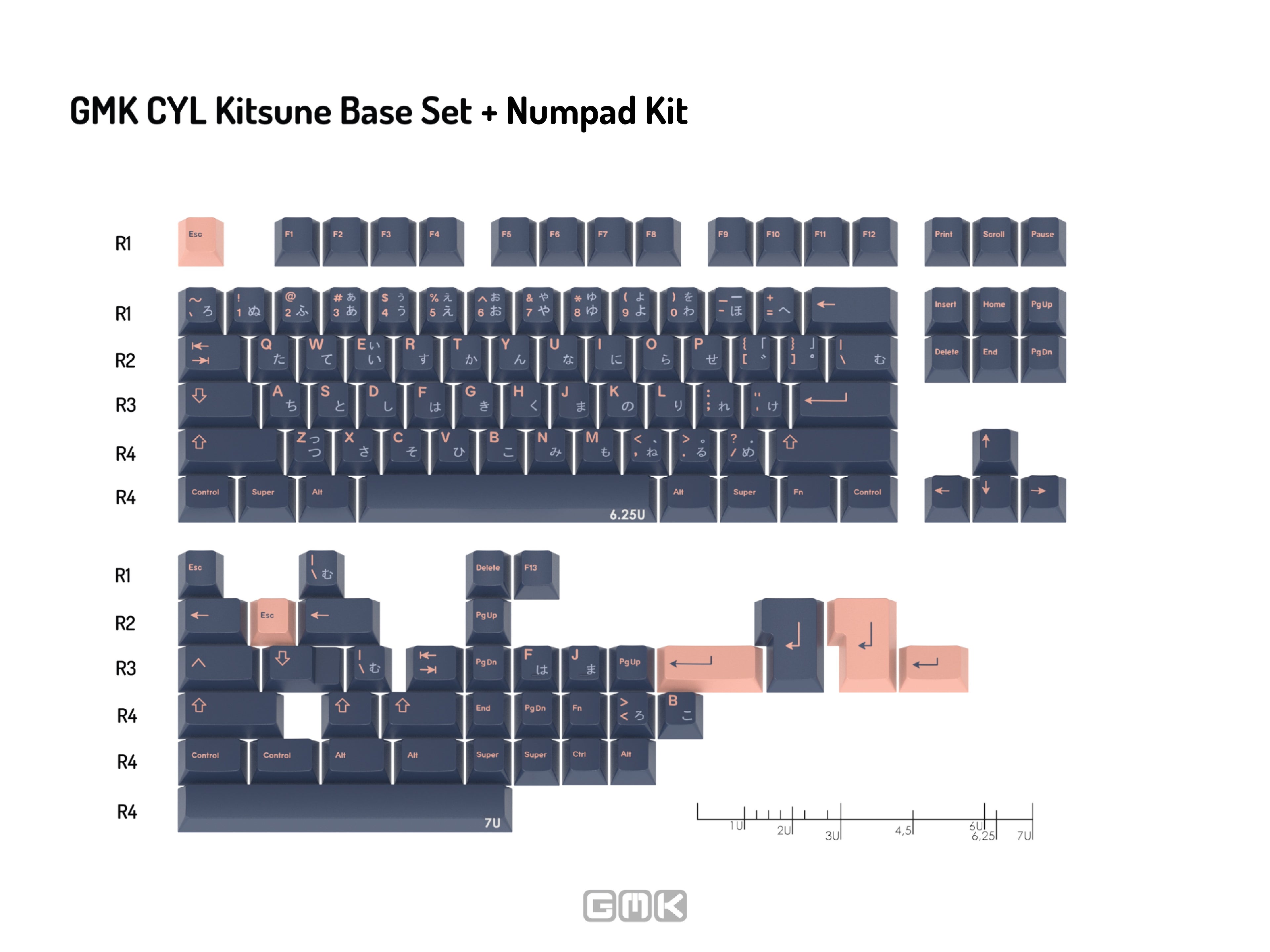 GMK Kitsune Cherry Profile Keycaps