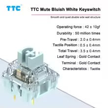 TTC Silent Bluish White Tactile Switch