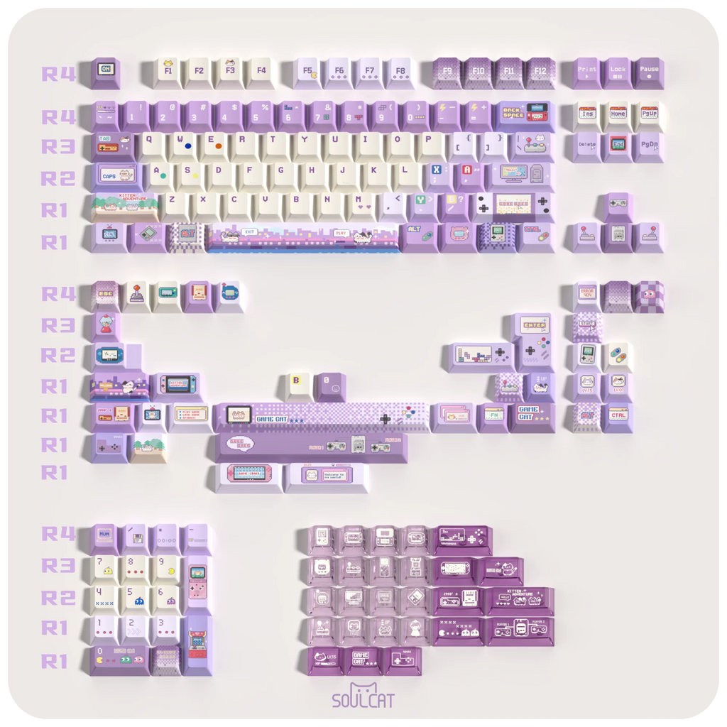 Soulcat Video Games Cats Keycaps