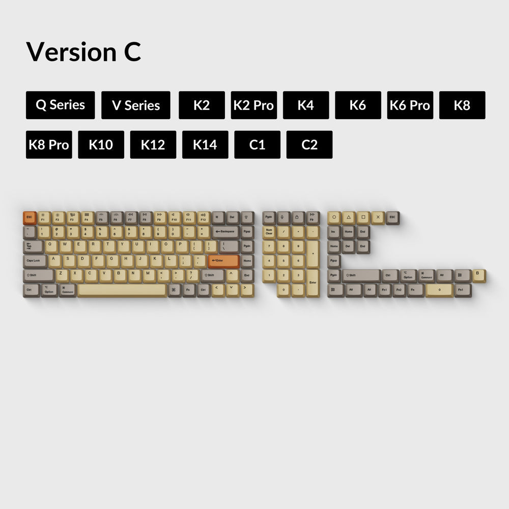 Keychron OEM Dye-Sub PBT Keycap Set - Wheat Grey