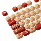 Akko Lucky Tangerine MOG Profile Keycaps