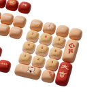Akko Lucky Tangerine MOG Profile Keycaps