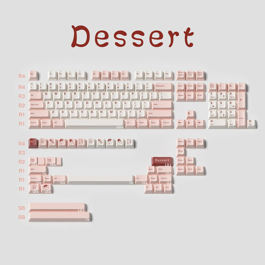 JKDK Pink Dessert PBT Cherry Profile Dye-Sub