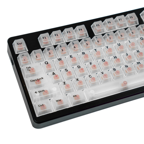 RF Transparent White Cherry Profile Keycaps