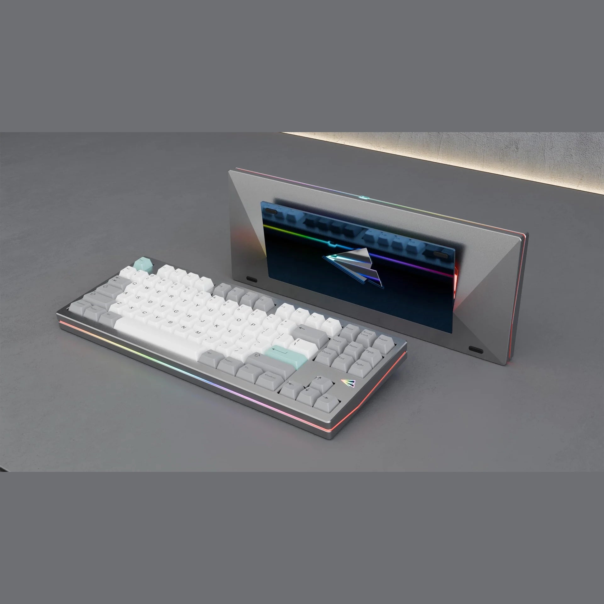 Wuque Studios Paper80 Silver Case, PVD Mirror Blue, Wired 1.6mm Non-Flex Cut PCB, Alu Plate - Barebones