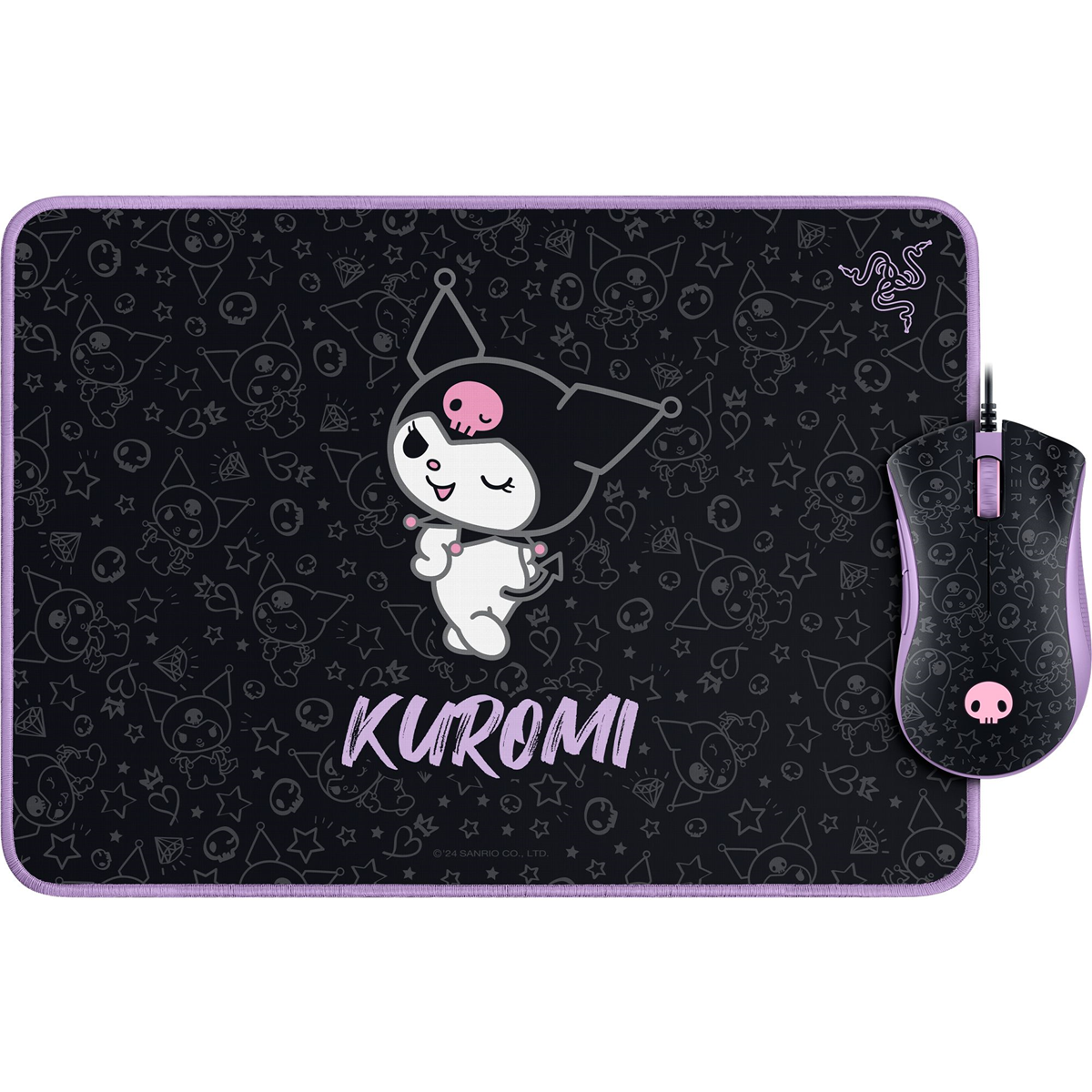 Razer Deathadder Essential + Goliathus Mouse Mat 3 Bundle-kuromi Edition