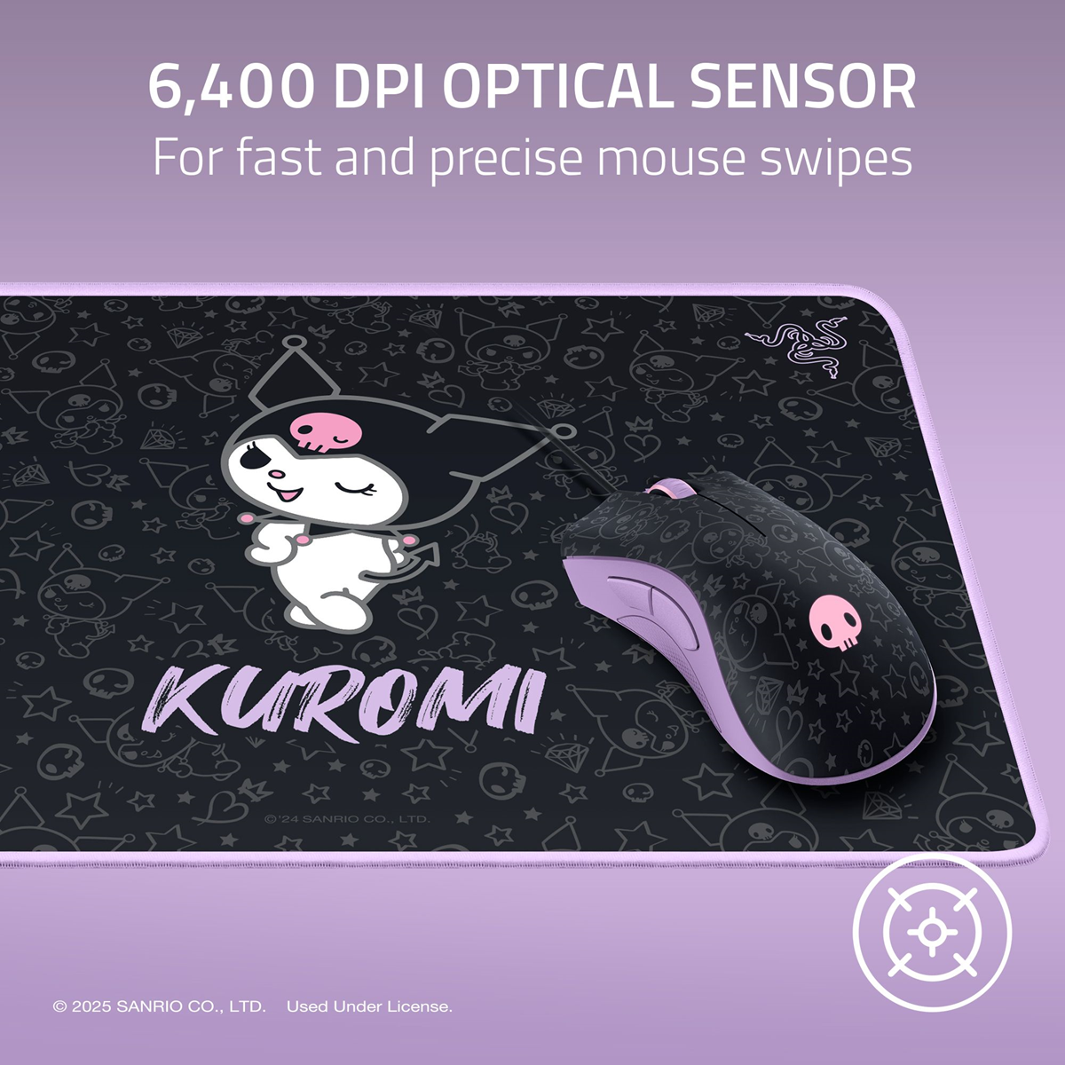 Razer Deathadder Essential + Goliathus Mouse Mat 3 Bundle-kuromi Edition