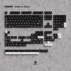 Wuque Studios White on Black Cherry Profile Keycaps