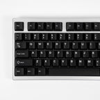 Wuque Studios White on Black Cherry Profile Keycaps
