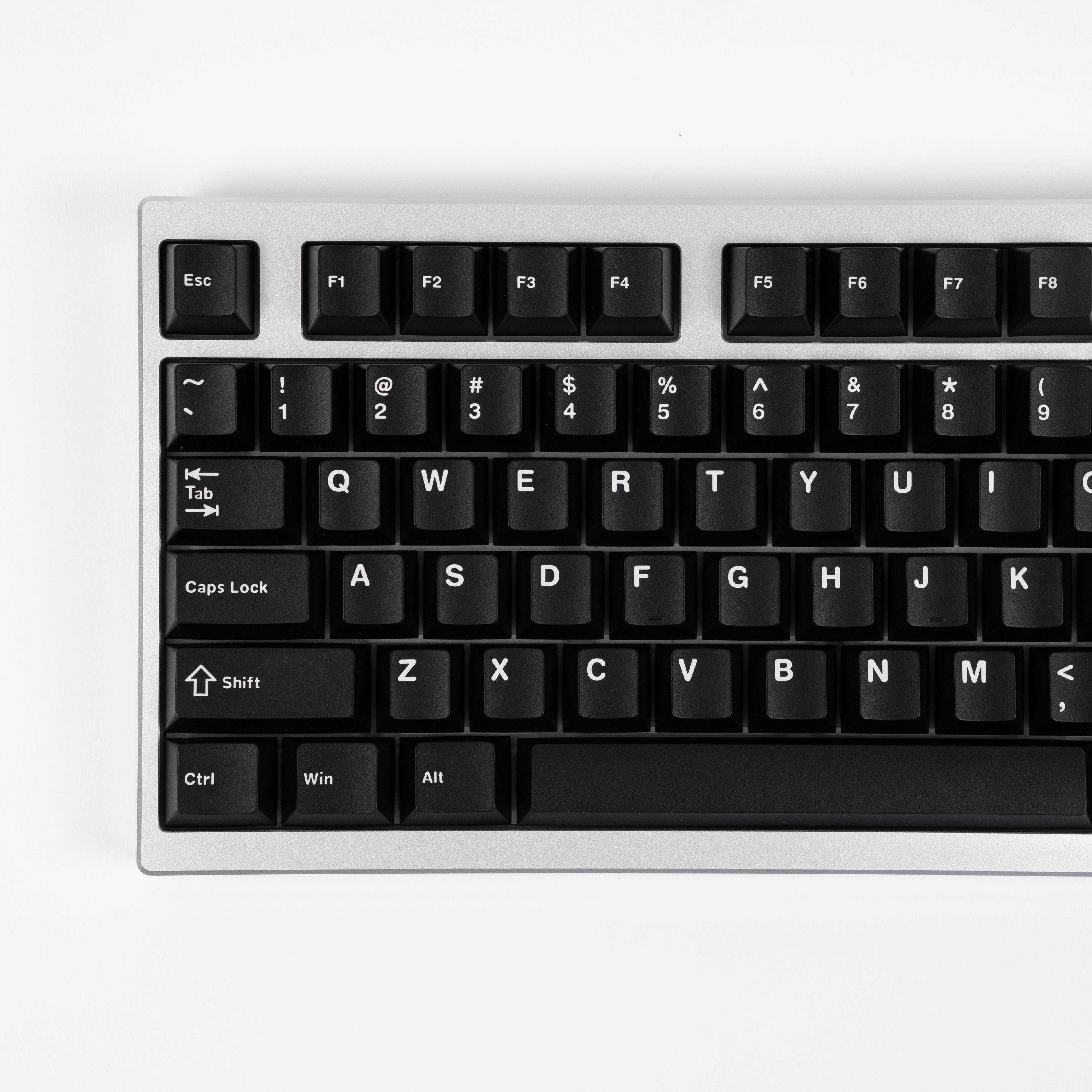 Wuque Studios White on Black Cherry Profile Keycaps