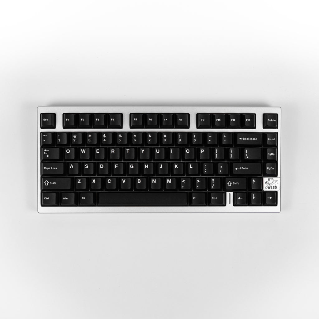 Wuque Studios White on Black Cherry Profile Keycaps