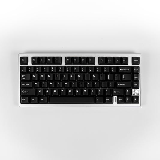 Wuque Studios White on Black Cherry Profile Keycaps