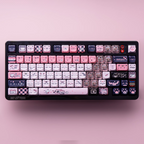 Soulcat Black Pink Cats Keycaps