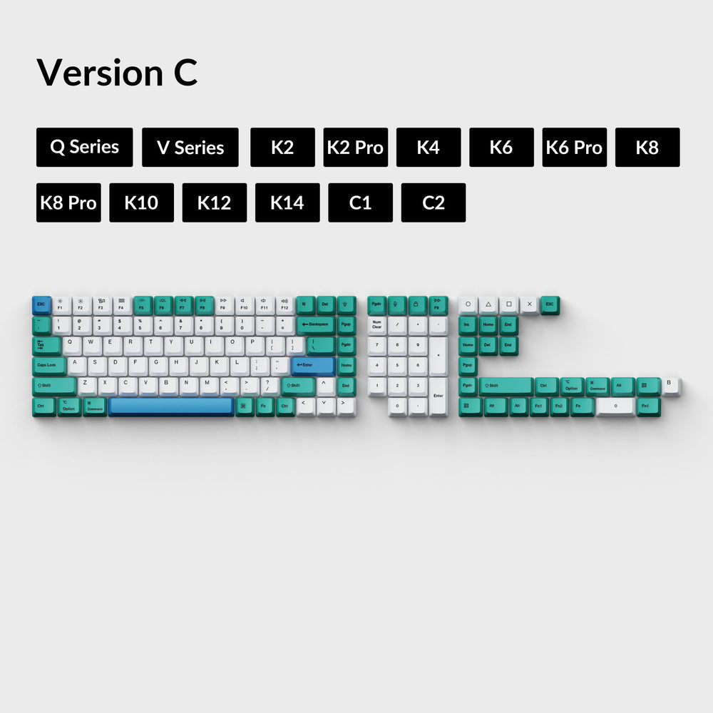 Keychron OEM Dye-Sub PBT Keycap Set - Iceberg